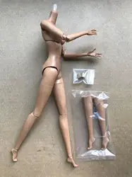 MENGF 26 Joints Dark Brown Body Latin Yoga Doll Body With Replacements Legs  1/6 Doll Figures For FR IT Doll Heads