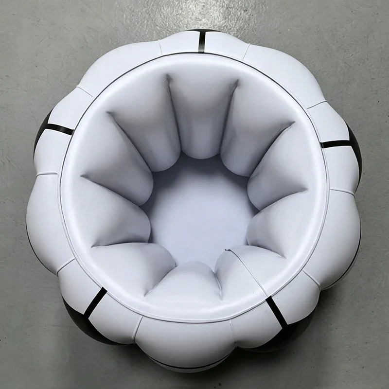 40x52cm Inflatable Soccer Ball Ice Bucket,PVC Floating Cooler for Pool Parties, Outdoor Drink Chiller Decor For Football Matches