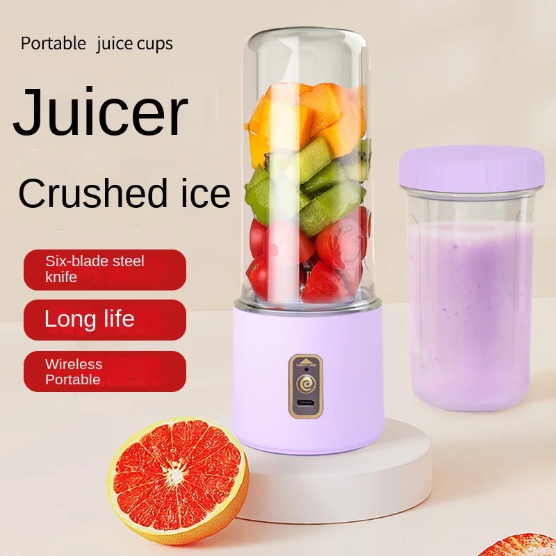 10 blades 450ML Portable Fruit Juice Blenders Summer Electric Mini Bottle Home USB 6 Blades Juicer Cup Machine