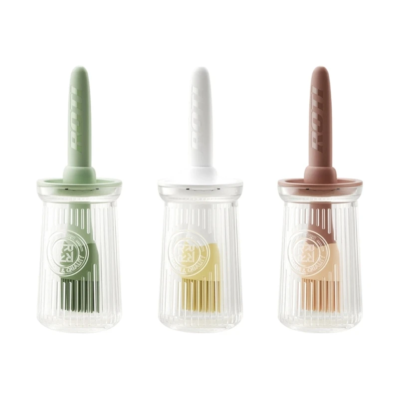 Durable Silicone Basting Bottle Brush Set Safe Construction Spill Resistant Pouring For Healthy Meal Preps