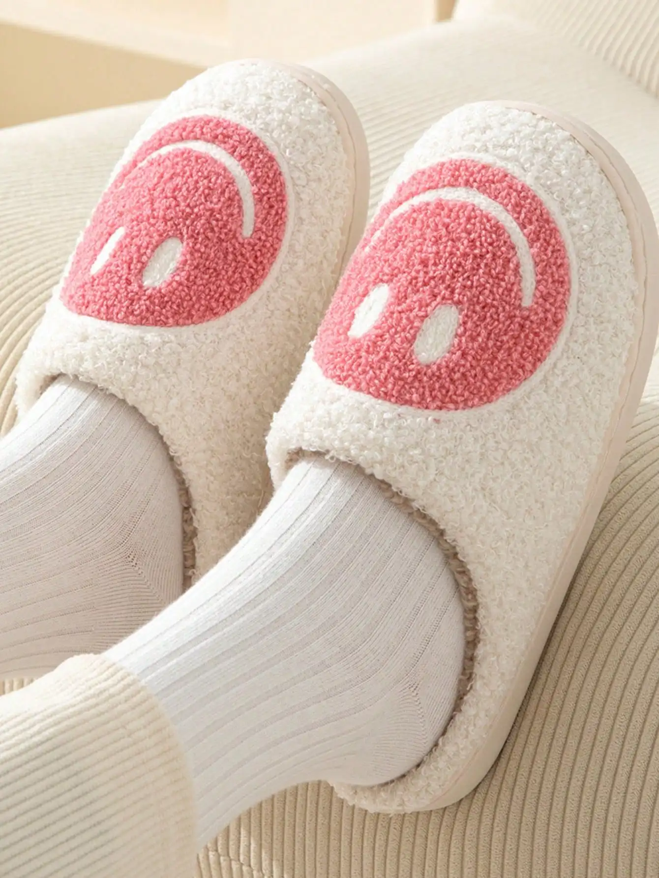 Children's Autumn and Winter Home Indoor Cotton Slippers, Warm Thick-Soled Home Plush Slippers