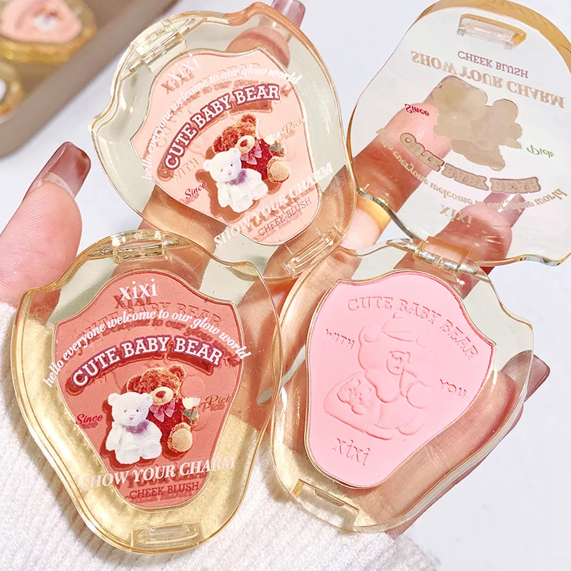 Cute Baby Bear  Blush Watercolor Blush Matte Mineral Blush Powder Bright Shimmer Face Blush Kawaii Makeup Korean