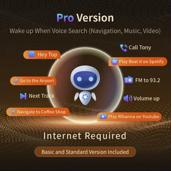 Toppal pro versão rádio do carro controle de voz para android toyota honda nissan vw volkswagen hyundai navegação do carro 5g wifi