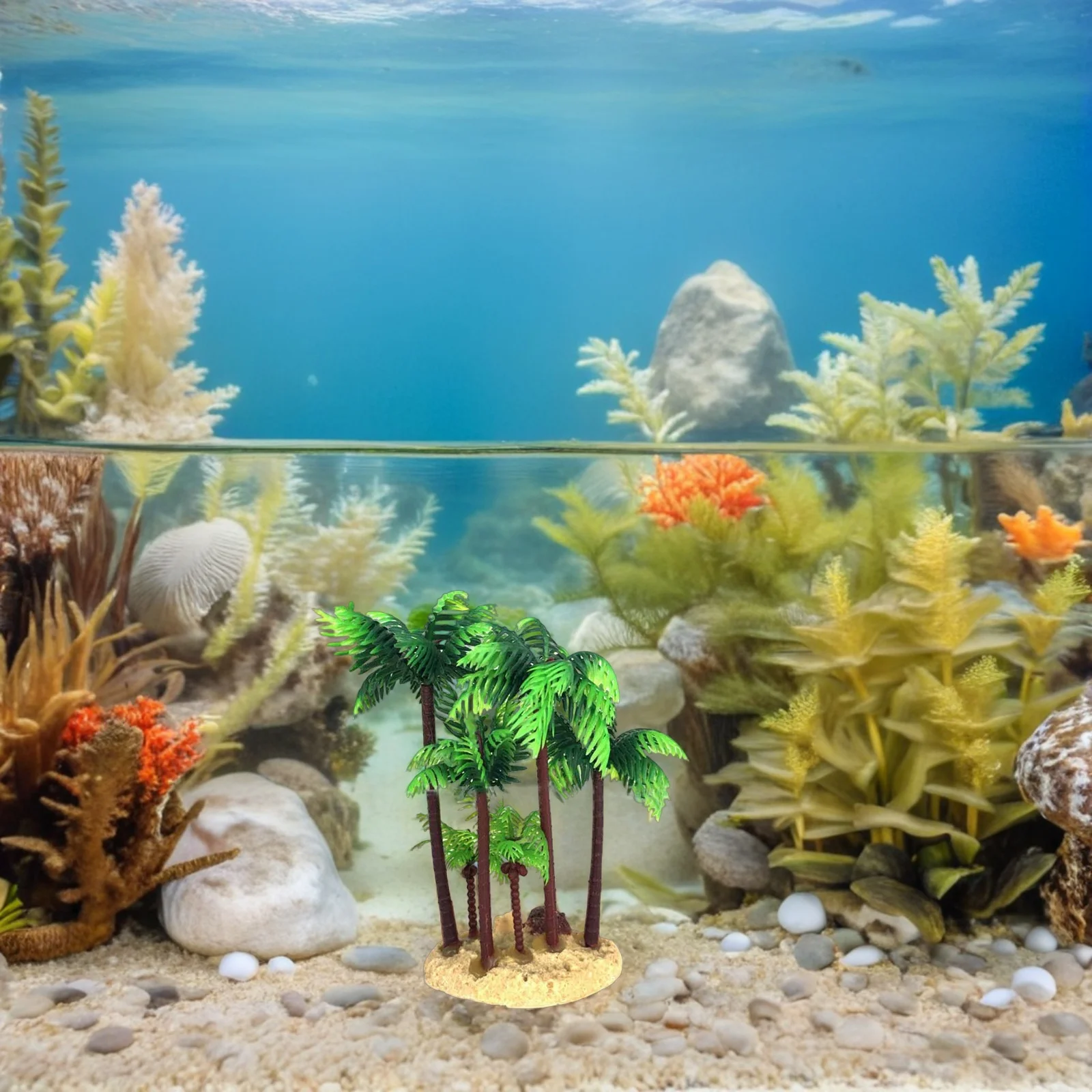 

14Cm Plastic Coconut Palm Tree Miniature Bonsai Decor Micro Landscape Diy Terrarium Mini Coconut Tree Decoration Waterproof