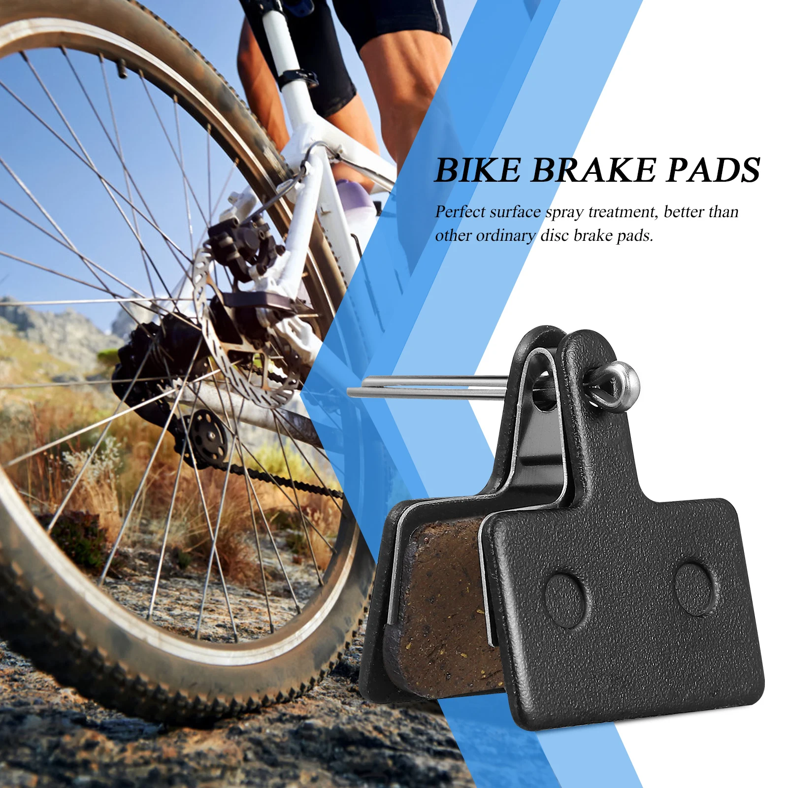 

Bike Brake Pads Disc Cycling Replacement Heat Resistant Durable Half Plate Braking System for All