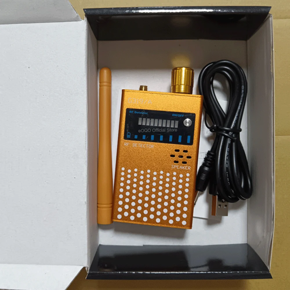 

Антишпионский детектор радиочастотных сигналов G319, GSM аудио ошибка, камера защиты от прослушивания 1,2-2,4 ГГц, 5,8 ГГц и сканер уязвимости с 3 аранниками