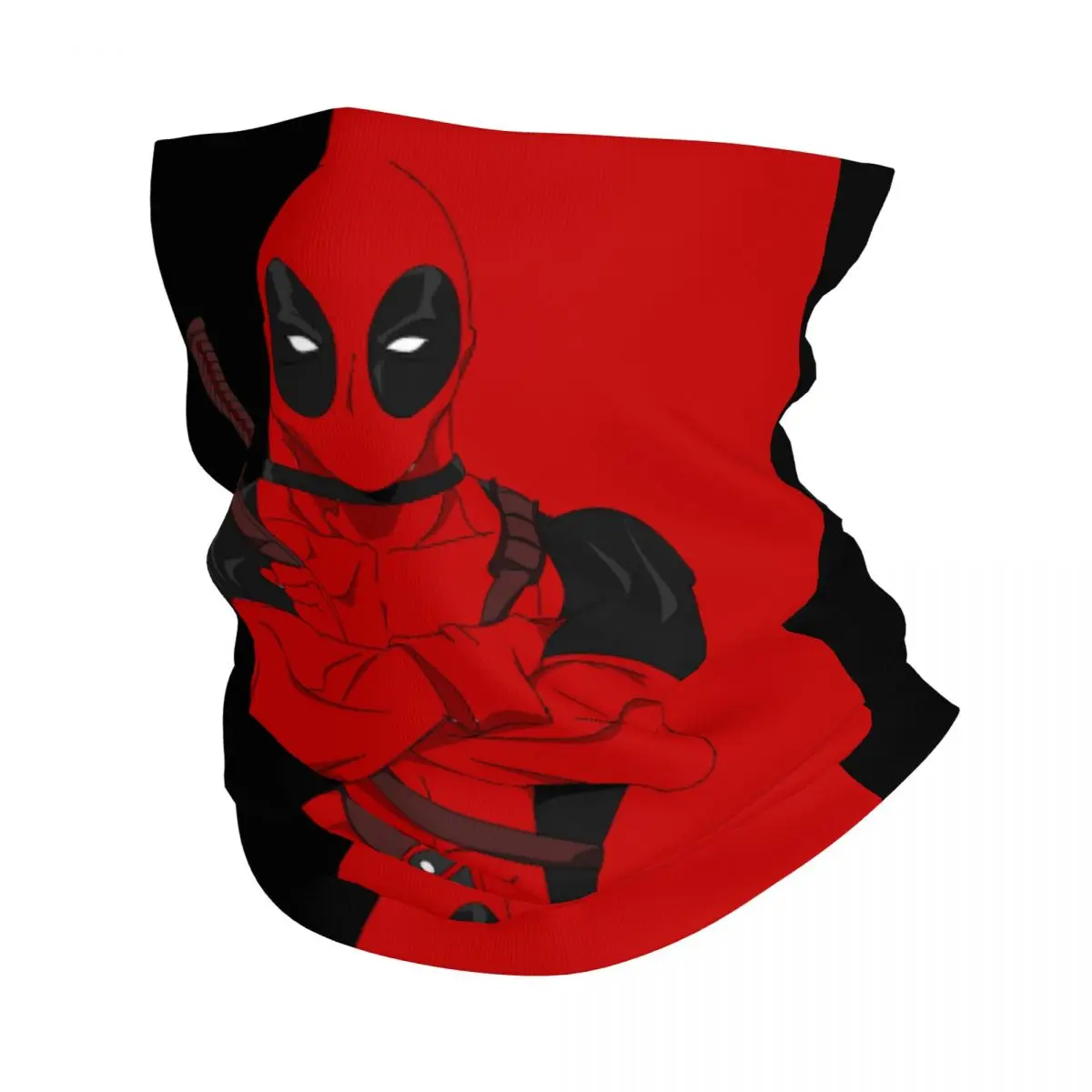 Custom Cartoon Superhero Cosplay Deadpool Winter Headband Neck Warmer Men Women Ski Cycling Tube Scarf Face Bandana Gaiter