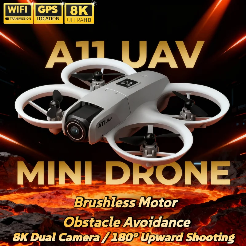 ل xiao mi Mini A11 الطائرة بدون طيار 70g 4K 8K HD كاميرا 2.4G فرش السيارات تحديد المواقع التدفق البصري 3000 متر RC المدى للمبتدئين لعبة #1