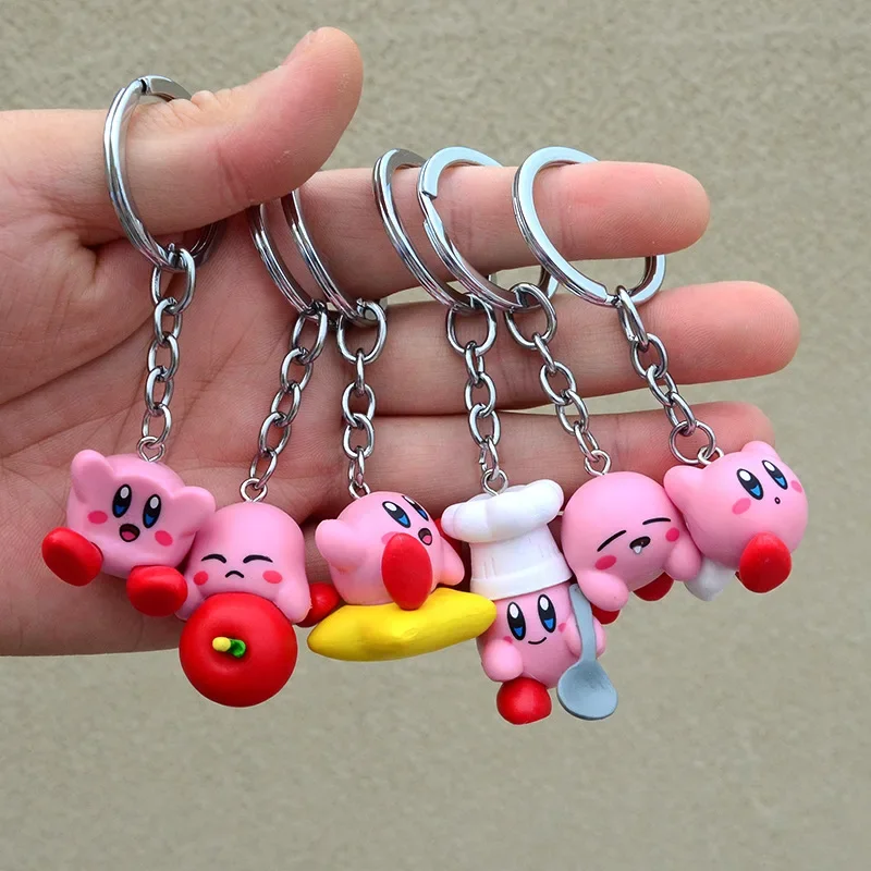 Anime 12 Modelle Super Niedliche Kawaii Kirby Figuren Schlüsselanhänger Tragbare Beliebte Modelle Anime Perfektes Kindergeschenk Spielzeug – Detail 2