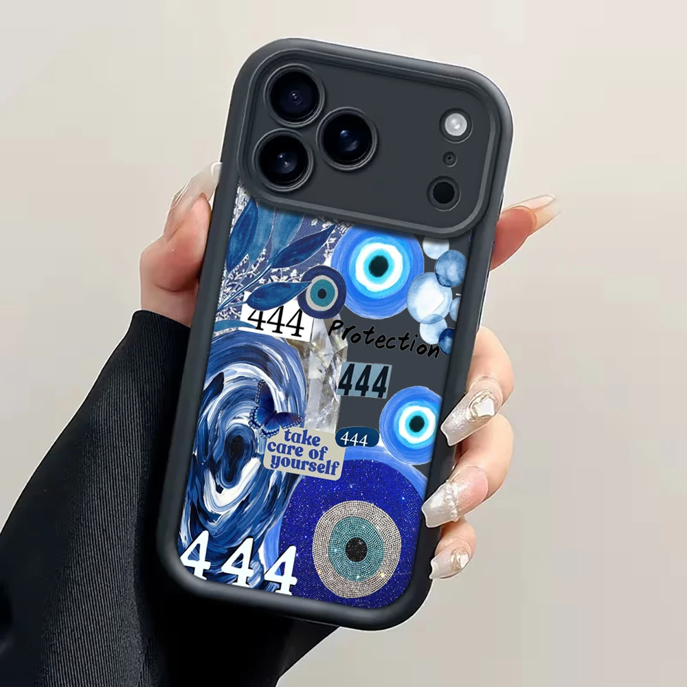 444 Böses Auge Spiritualität Silikonhülle für iPhone 16 13 11 17 Pro Max Hüllen iPhone 12 ProMax 14 15 Plus 8 XS Stoßfeste Hülle – Detail 13