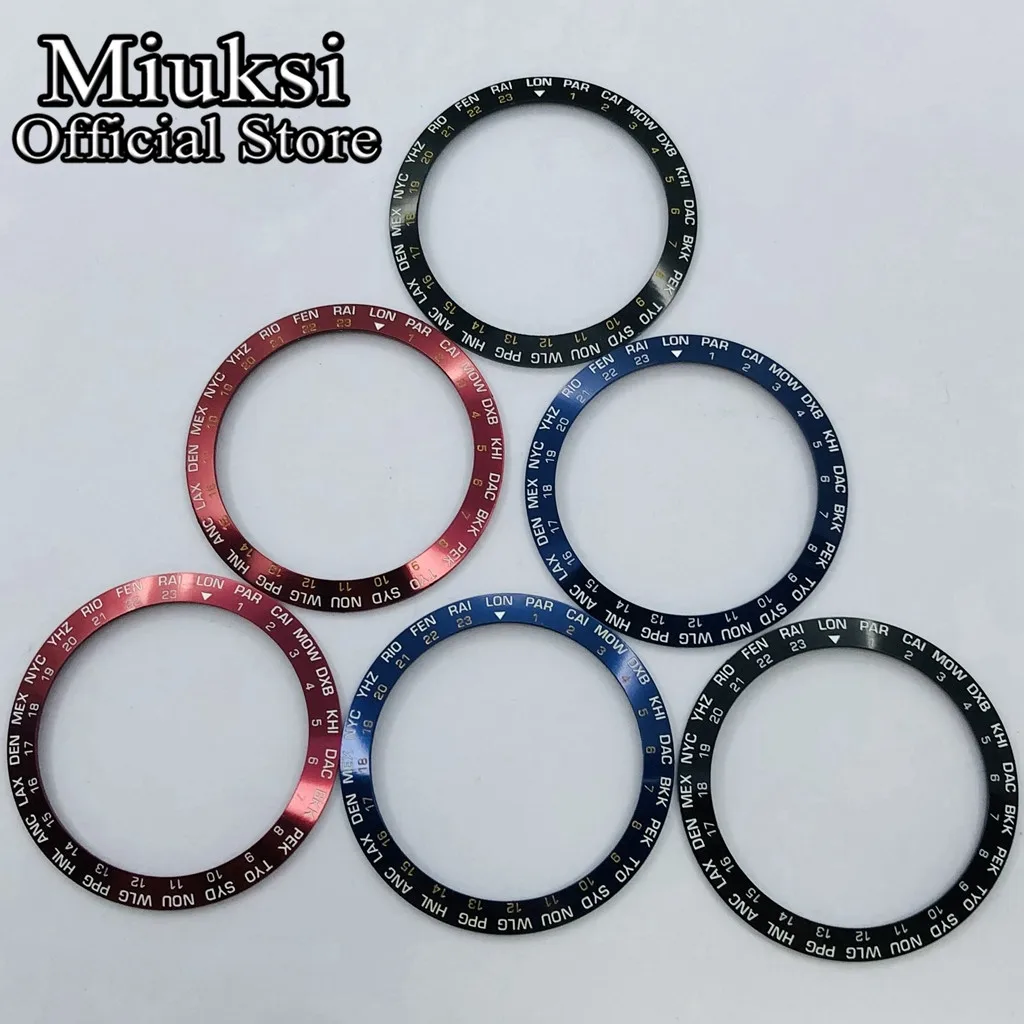 Miuksi high quality 38mm aluminum bezel insert fit 40mm watch case