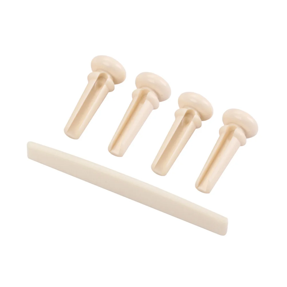 

5 Pcs Bass Strings Flat Bottom Guitar Bridge Acoustic Brass Perfect Accessory for with Saddle