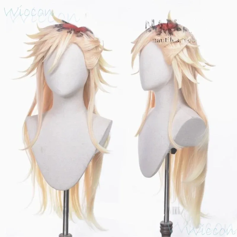 

COSda@Demon Anime Douma Cosplay Slayer kimetsu Prop Wig Long Golden Hair 2 Styles Holloween Party Roleplay Men no yaiba Twelve K