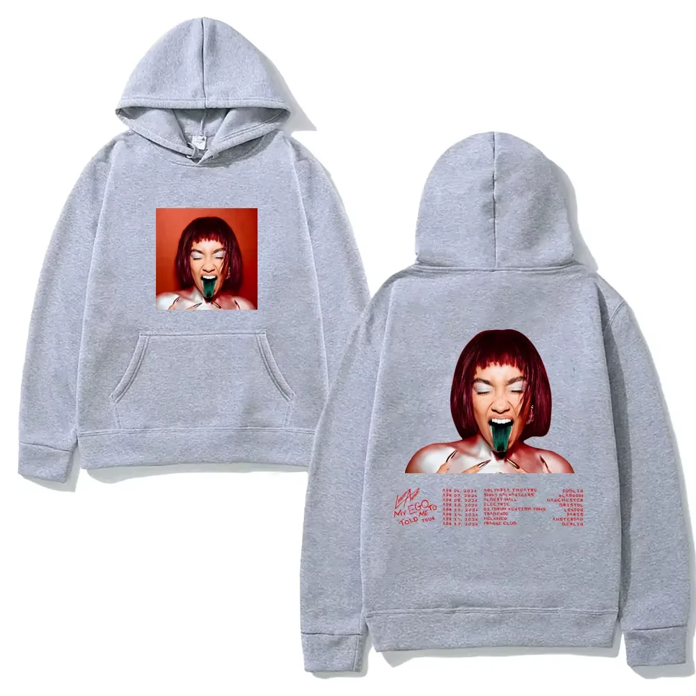 

Leigh-Anne Pinnock Tour2026 Толстовка MY EGO TOLD ME TO Повседневная толстовка с капюшоном из высококачественного принта Moletom и удобная флисовая толстовка с капюшоном