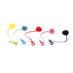 1Pc Rubber Golf Tees Different Colors 4cm Imitation Mink Fur Plush Balls Handmade Braided Rope Prevent Loss Golf Balls Holder