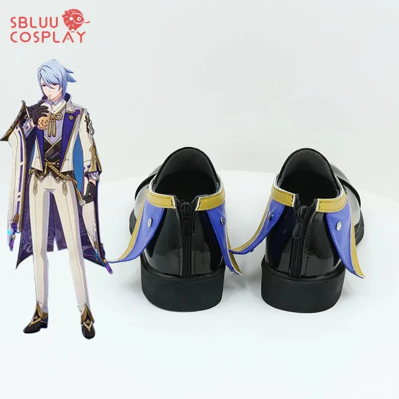 

DY20SBluuCosplay Genshin Impact Kamisato Ayato Обувь для косплея Сапоги на заказ25