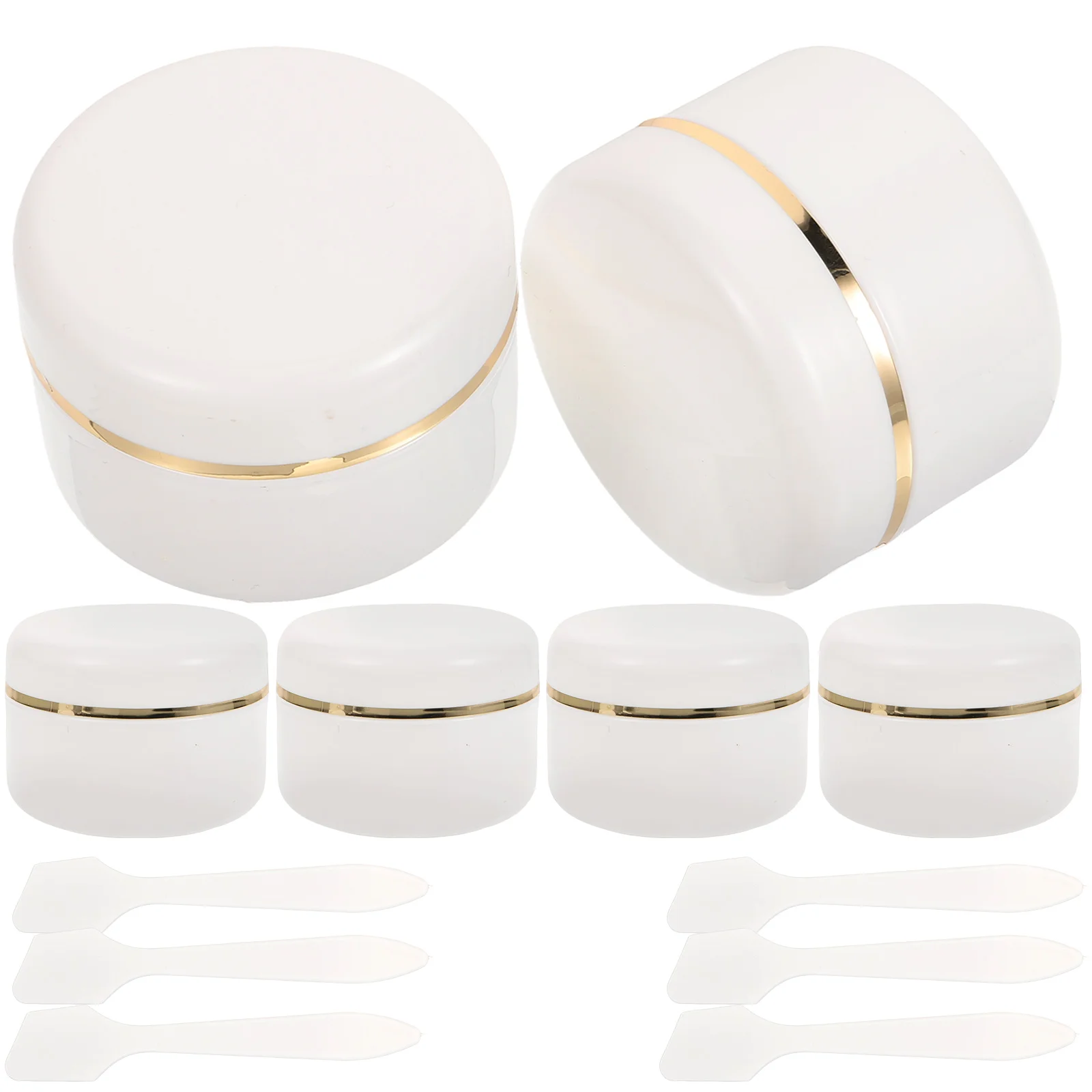 

6 Pcs Mini Travel Cream Jar Pp Plastic Jars with Lids Sample Boxes