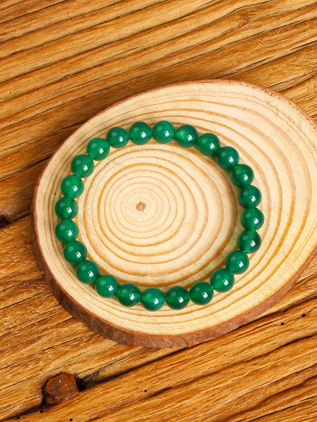 Natural Green Agate Healing Energy Balance & Stress Relief Bead Bracelet Handmade Gemstone Spiritual Protection Wellness Jewelry