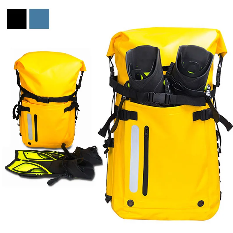 

Waterproof Backpack 30L Roll Top Dry Bag PVC Beach Bag Swimming Hiking Boating Outdoor Travel Floating Gear Storage Sack