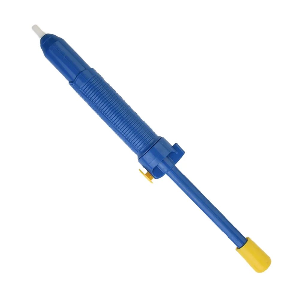 Solder Sucker Tool With Linear Plunger Motion And Sealed Vacuum Pathway For Maximized Suction Efficiency On Small-Scale Boards
