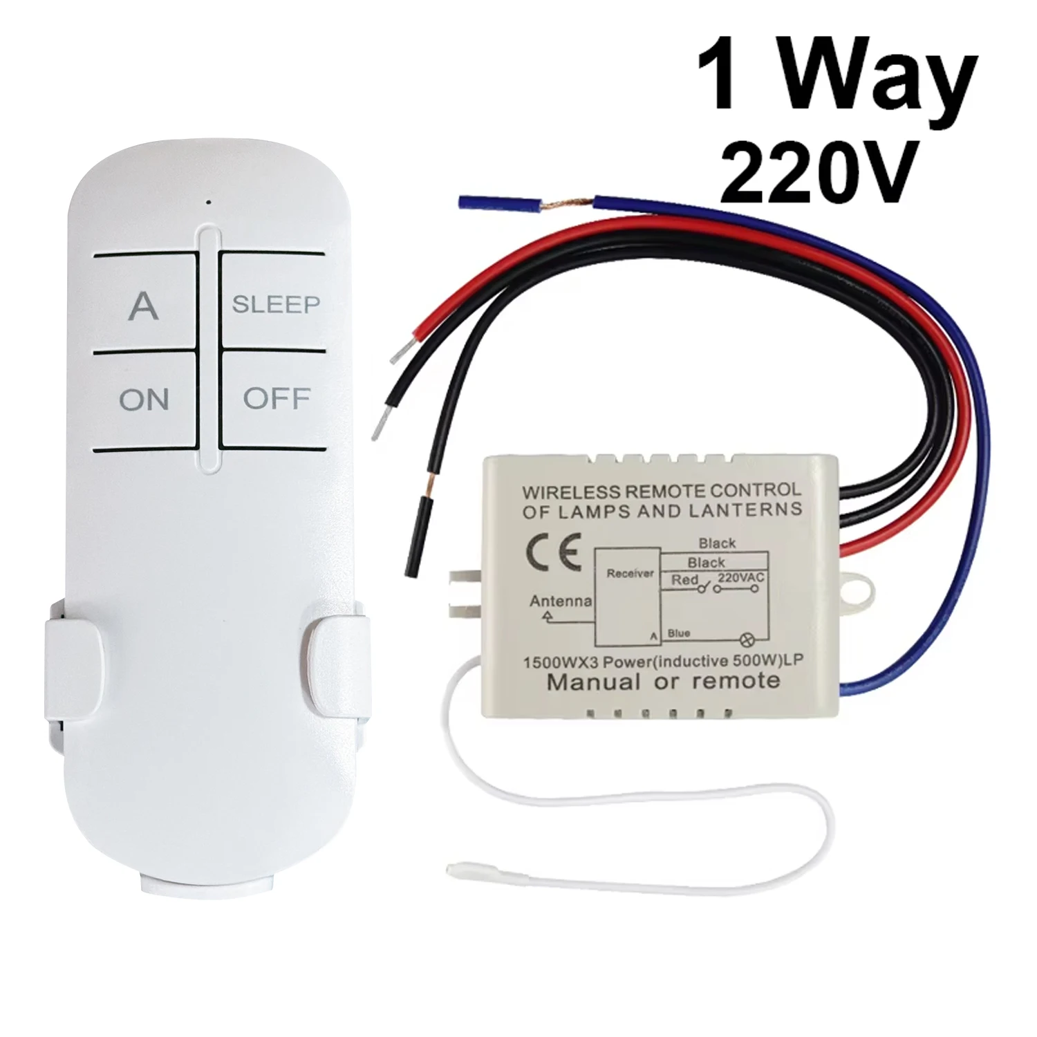 QIACHIP 1/2/3 Way ON/OFF 220V Remote Control Switch Lamp Light Digital Wireless Wall Remote Control Switch Receiver Transmitter