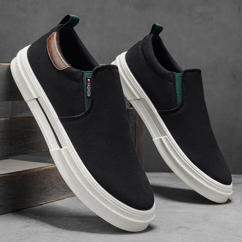 New fashionable and breathable men's canvas shoes comfortable and non slip men's single shoes