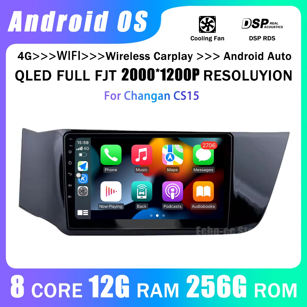 

9" Screen Android 14 For Changan CS15 Lhd 2019 2020 2021 Car Multimedia Video Auto Player Wireless Carplay Navigation GPS WIFI