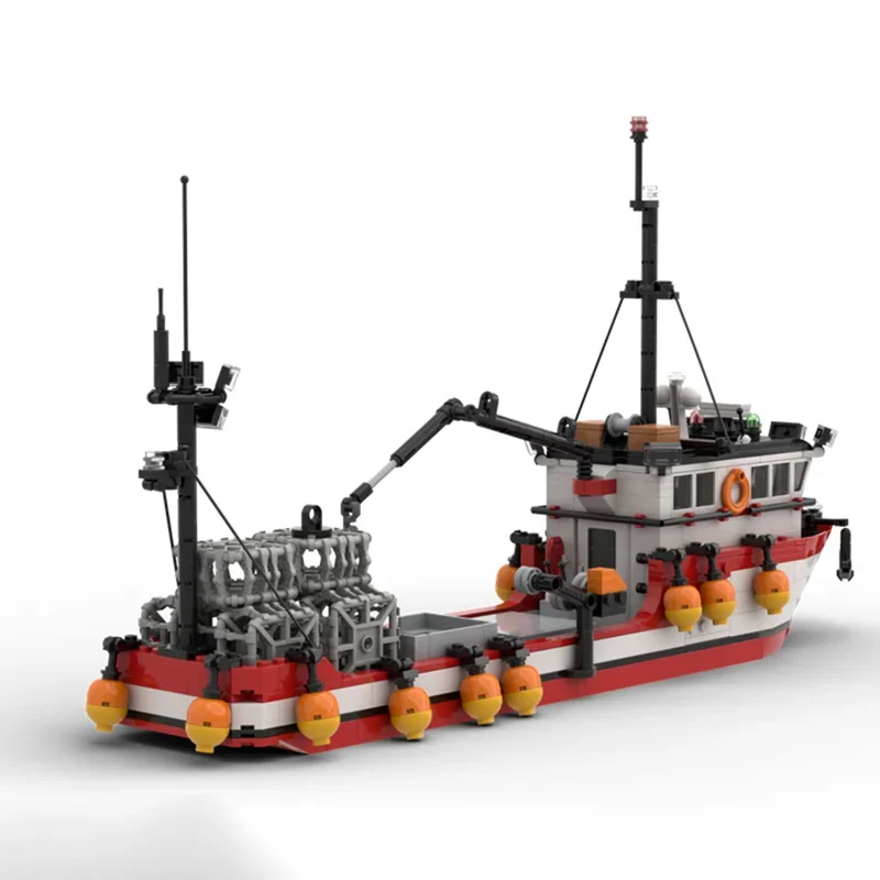 Sea Cruise Series Moc Building Bricks Crab Boat Model Technology Modular Blocks Gifts Christmas Toys DIY Sets Assembly
