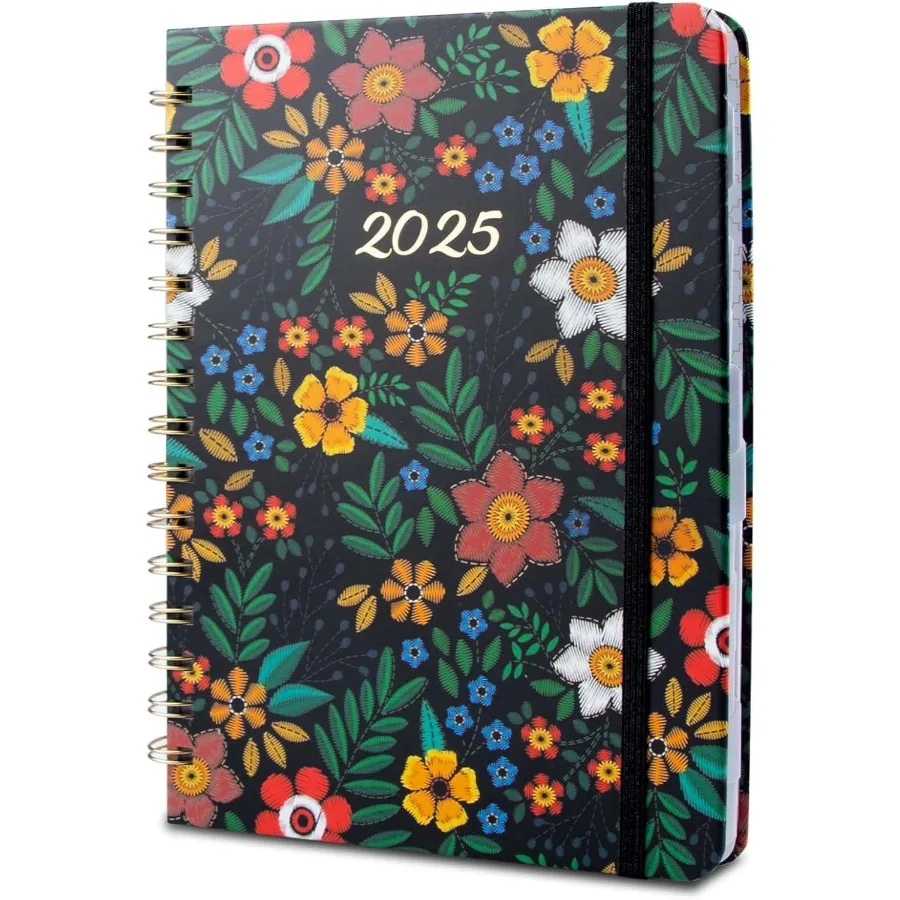

Планировщик на 2025 год. Календарь на 2025 января 2025 Дек. 2025 Планировщик на неделю и месяц с выступами 6,3 x 8,4 дюйма A5 в твердом переплете с задней горшкой +