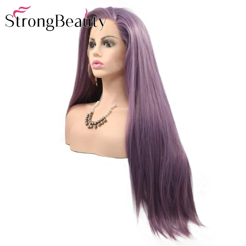 StrongBeauty Long Straight Lace Front Synthetic Wigs Women Wig Heat Resistant Hair