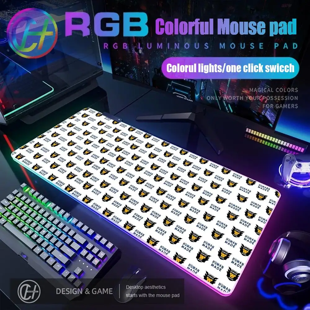 Personalized interesting RGB mouse pad desk pad computer keyboard pad non-slip HD printing