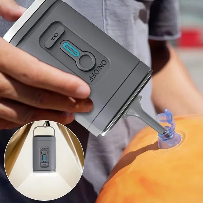 

-Mini Pompe Air Électrique Sans Fil, Compresseur Portable, Gonfleur, Lit De Dégonflage,