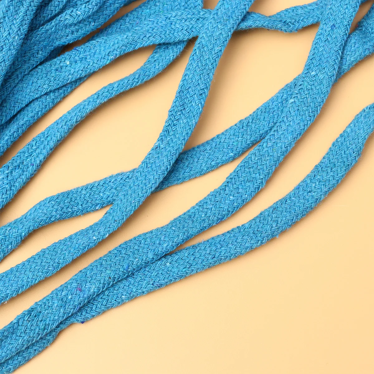 

1 Roll 85M 10Mm Thick Braided Cotton Rope Multi-Functional Hollow Durable For Costume Waist Shoelace Bag Strap Diy Crafts Beige