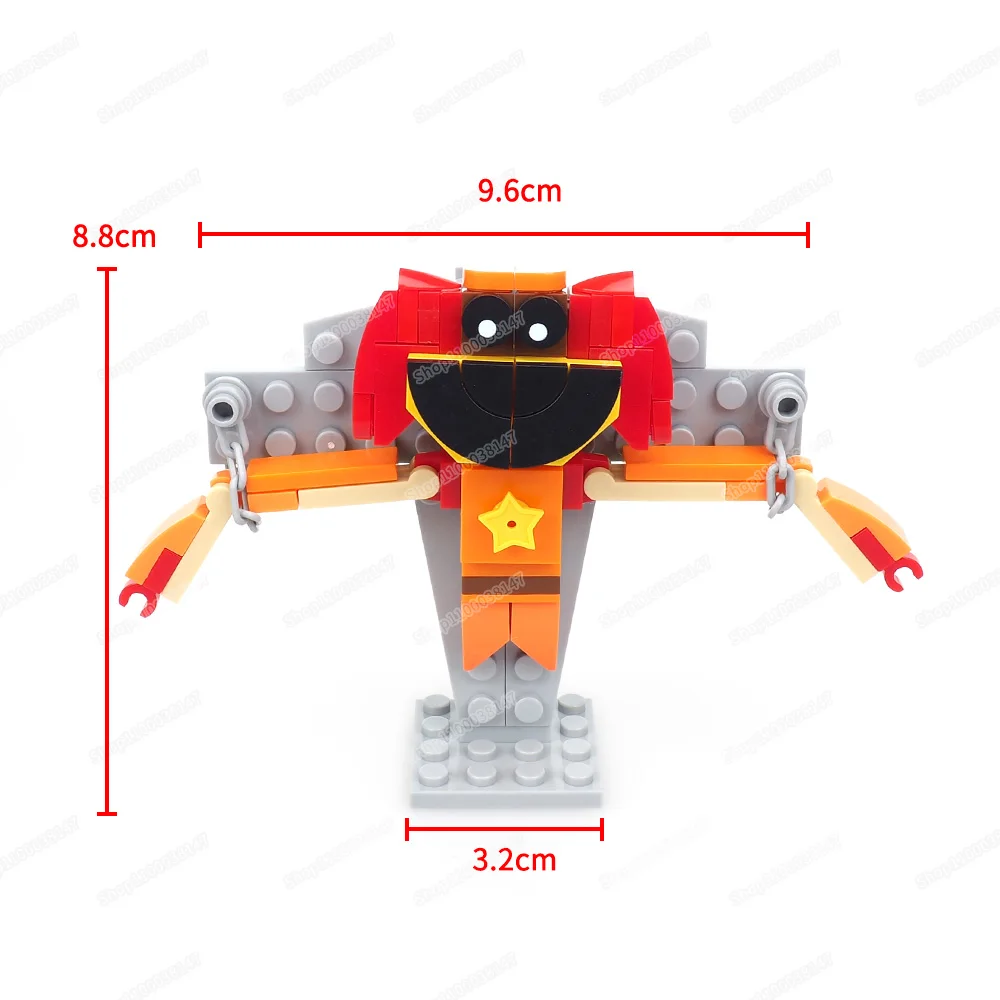 스마일 악마 태양 개 빌딩 블록 몬스터 조립, Moc 피규어 게임, 공포 감옥 체인 장면 매치 모델, 어린이 선물, 소년 장난감