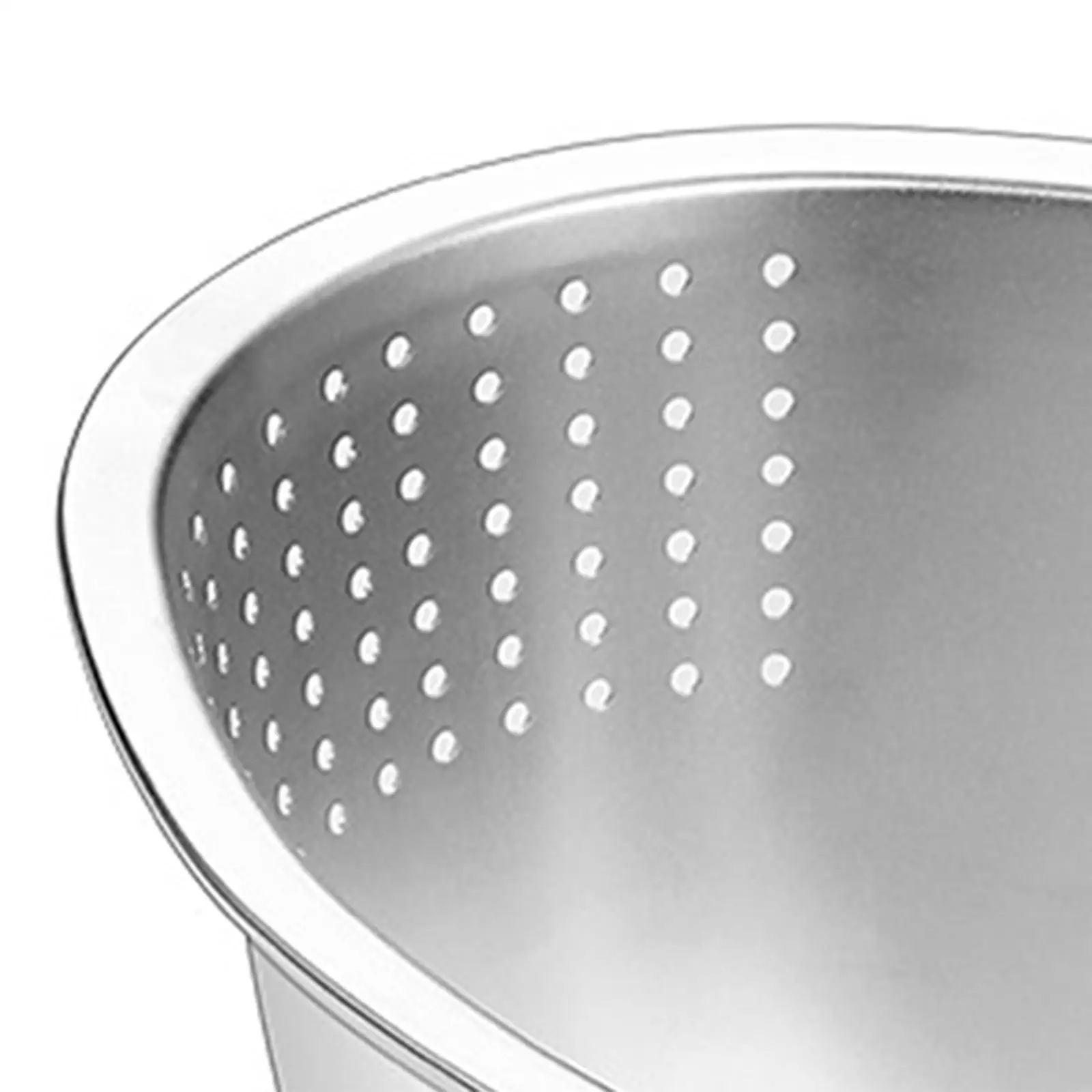 Slanted Rice Strainer Washing Bowl Stainless Steel Colander Practical Multifunctional with Side Drainage for Professional Chef