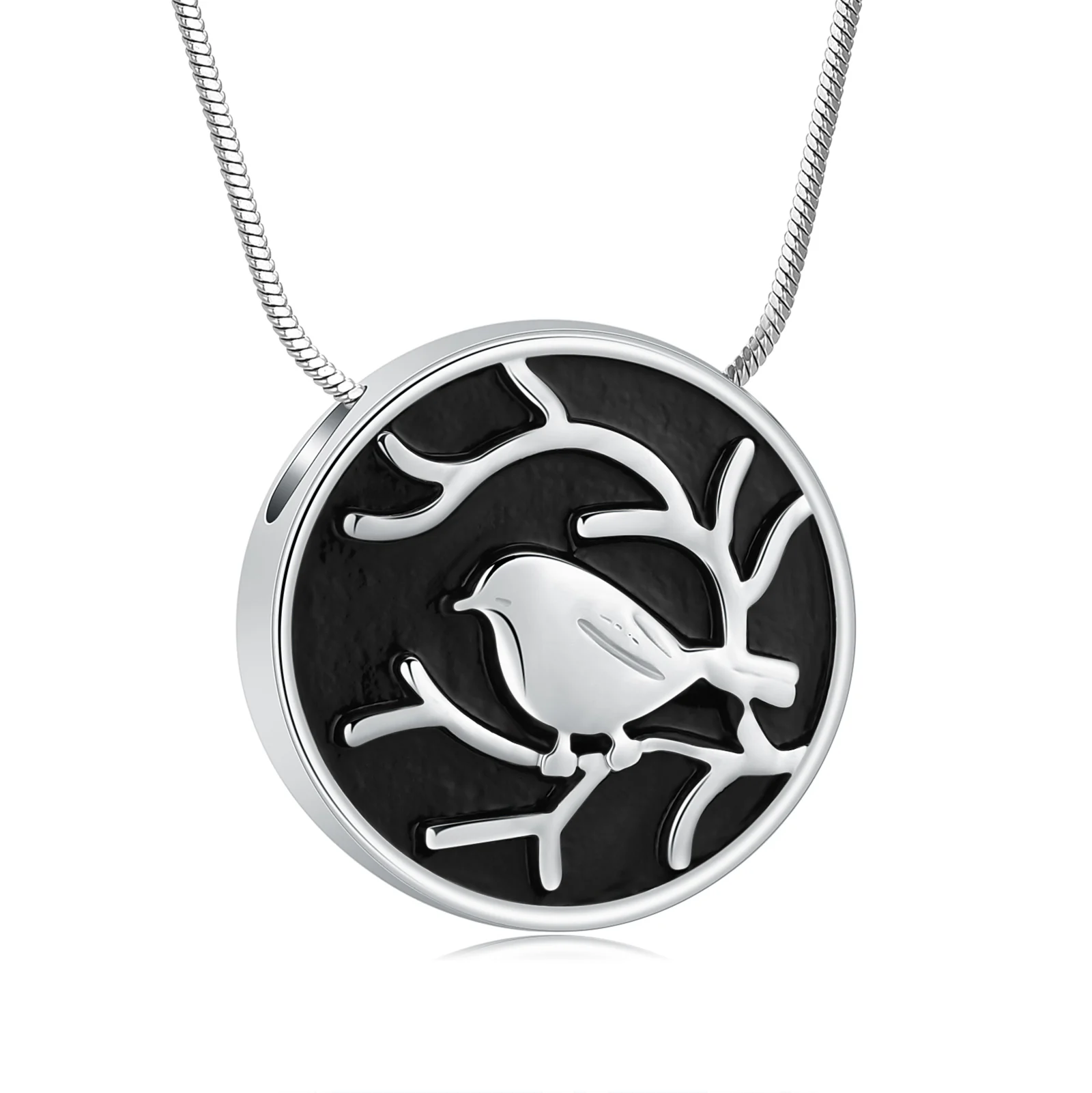 Hummingbird Urn Necklace for Ashes Rotundity Cremation Jewelry Human Pet Ash Pendant Stainless Steel Keepsake Memorial Jewelry