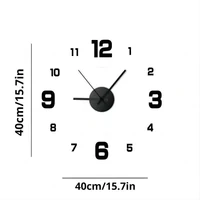 3D Creative Frameless DIY Wall Hanging Clock Wall Stickers Home Mute Digital Clock Living Room Office Wall Decoration 6