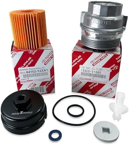 

Genuine Oil Filter 04152-YZZA1 + Housing Cap 15620-31060 & Plug 15643-31050 with APSG Wrench & Washer