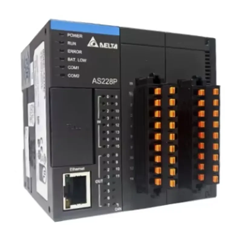 Good Quality AS228P-A PNP Output PLC for CNC Machine Tool Motion Control & PLC Programming with Modbus/Ethernet and 28