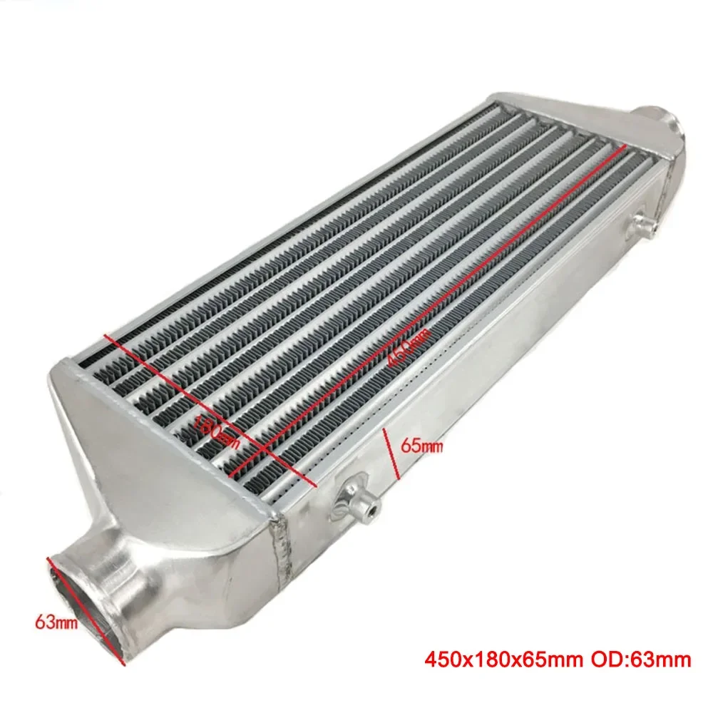 450x180x65mm Universal Turbo Intercooler bar&plate OD=63mm Front Mount intercooler