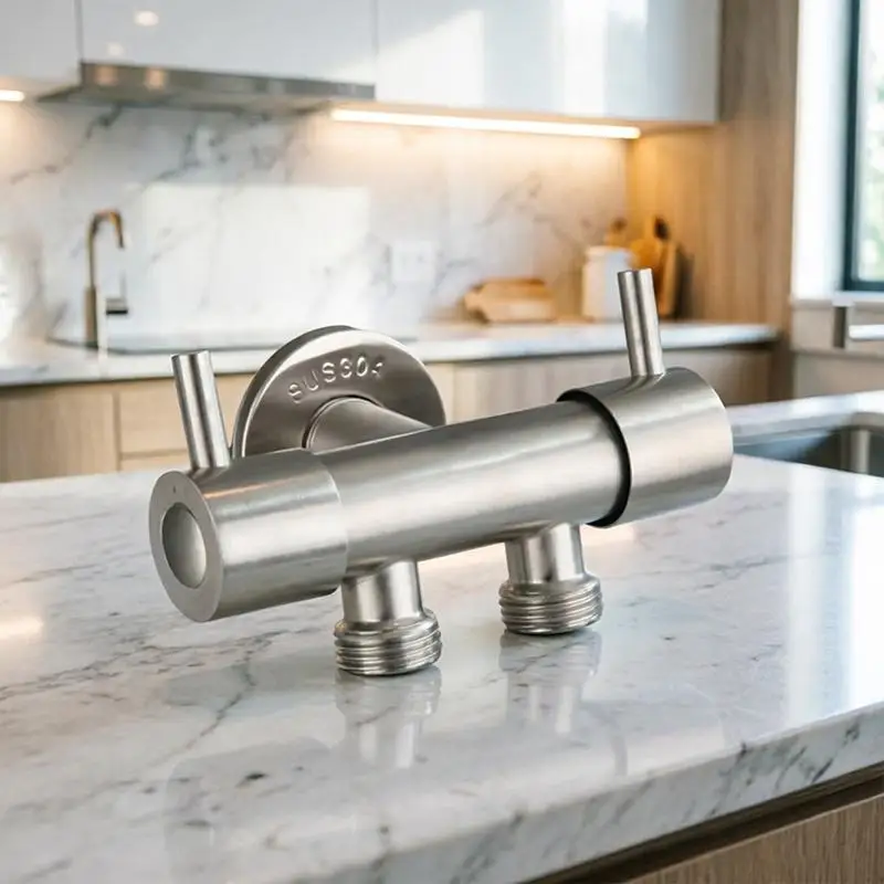 2026 NEW 2-Way Double Spout Faucet Stainless Steel 201 Rust-Resistant Durable Kitchen Bathroom Sink Tap Dual Outlet Basin Mixer