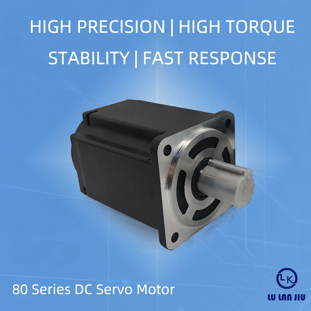 Low-voltage servo motor set, 1kW, 48V, 3000rpm. Adjustable encoder speed, remote control for tracked vehicles.
