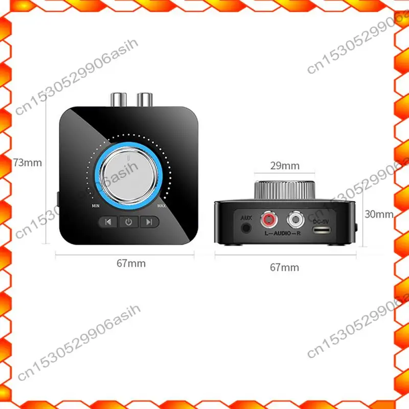 -AT52 1 Set Bluetooth Adapter Bluetooth 5.0 Audio Receiver Transmitter 2 In1 AUX Audio Adapter Converter