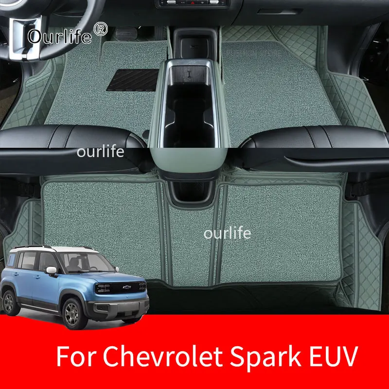 Car Floor Mats For Chevrolet Spark EUV Baojun Yep Plus 2026 2027 Customized Cargo Liner Protector Waterproof Non-sli Accessories