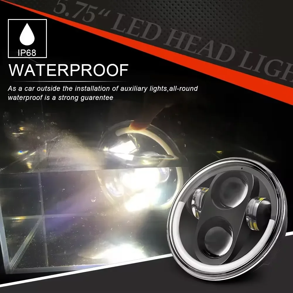 up to date Auto Led 5.75 Inch Headlights High Power Round Waterproof Car Headlight for Jeep for Wrangler for Land Rover view 2
