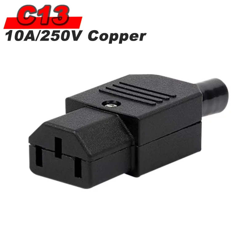 IEC 320 C13 C14 AC-Einlass-Netzsteckdose, 250 V, 10 A, Sicherung, rote Lampe, Wippschalter, wiederverdrahtet, 3-polig, elektrisch, männlich, weiblich