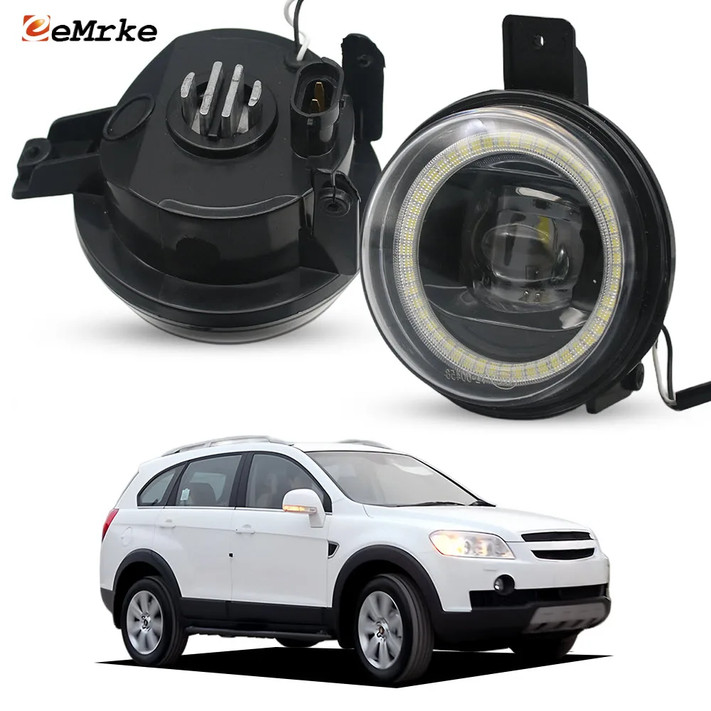 30W LED Fog Lights For Holden Chevrolet Captiva LTZ Winstorm C100 2006-2009 Angel Eye DRL Daytime Running Lamp PTF With Lens