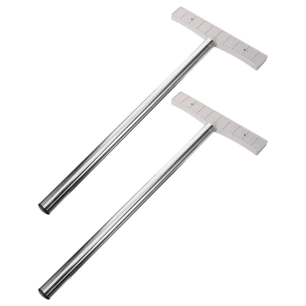 

2pcs Extendable Handheld Sign Pole Stainless Steel Portable Guide Rod For Airport Tour Events Sports Exhibition Metal Poster