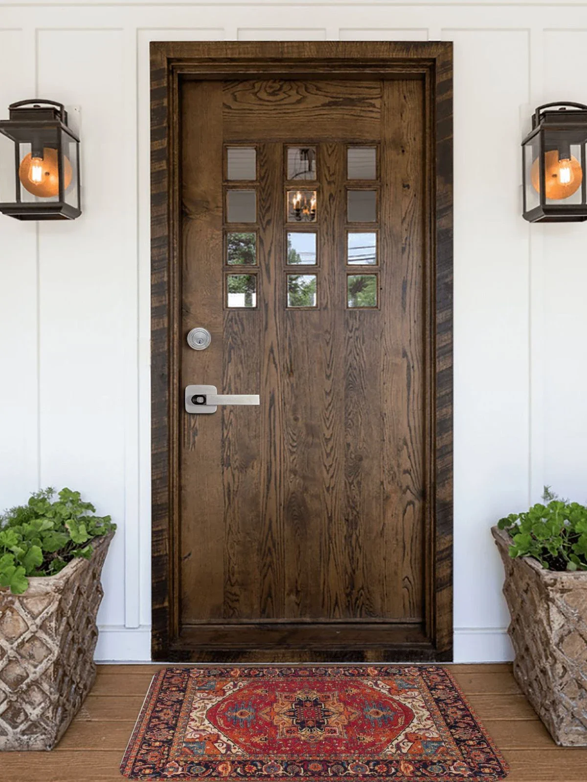 

VIKAMA Moroccan Ethnic Decorative Bath Mat, Soft Kitchen Mat, Family Living Room Carpet, Entrance Door Mat, Small Carpet