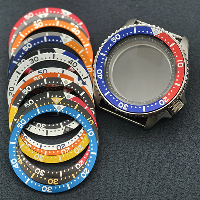 

Silver 42mm SKX007 Watch Case Flat Sapphire Glass Fit NH35 NH36 4R 6R 7S Movement Transparent Back Cover Men Watch Parts Replace